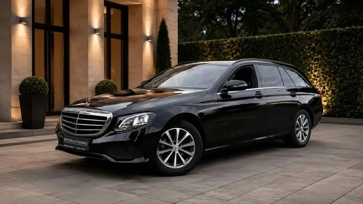Gebraucht Mercedes E220 194 PS (142 kW) 2019 Schwarz/baltic black Kombi