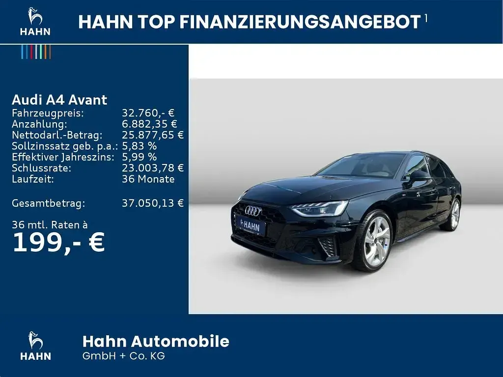 Gebraucht Audi A4 S-Line 204 PS (150 kW) 2024 Mythosschwarz metallic Kombi
