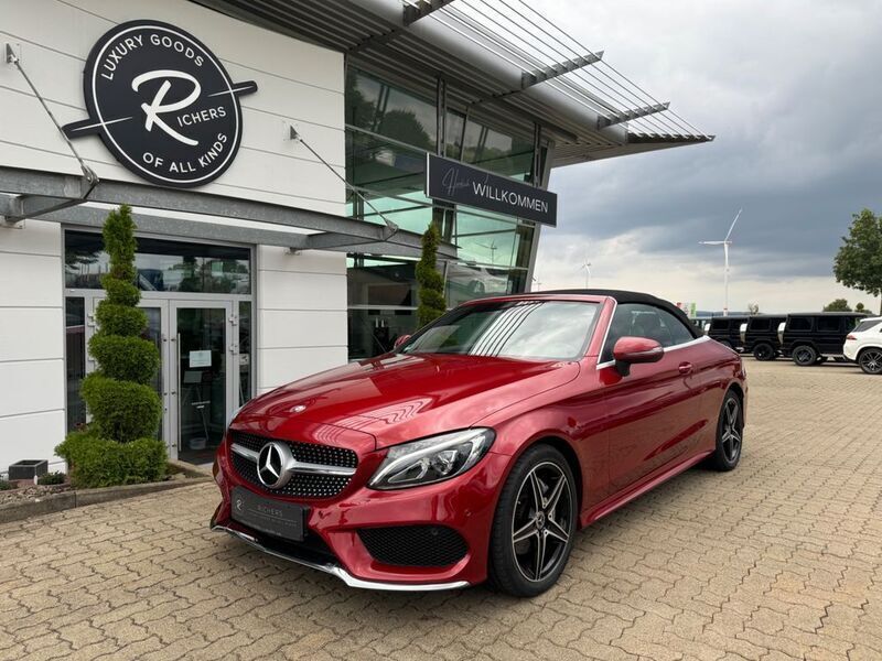 Rot Gebraucht 2016 Mercedes C180 AMG line Cabrio | 35.900 € - Bild 1/4