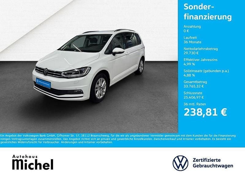 Weiß Gebraucht 2024 VW Touran Comfortline Van / Kleinbus | 29.730 € (Guter Preis) - Bild 1/2