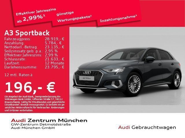 Manhattangrau metallic Gebraucht 2023 Audi A3 Sportback e-tron Advanced Plus Limousine | 28.919 € (Fairer Preis) - Bild 1/2