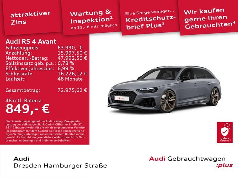 Gebraucht Audi RS4 Ambiente 450 PS (330 kW) 2023 Nardograu Kombi