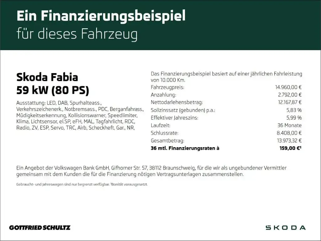 Gebraucht Skoda Fabia Essence 80 PS (58 kW) 2024 Grau Kleinwagen