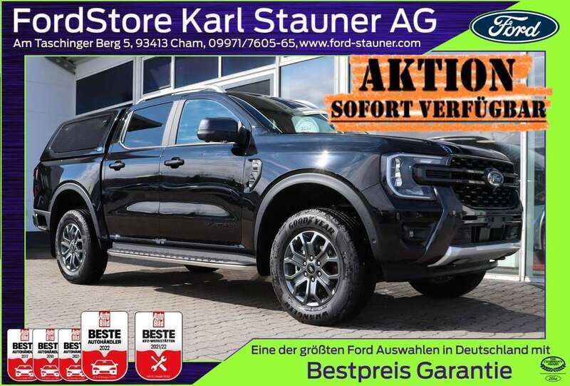 Black metallic Neu 2025 Ford Ranger Wildtrack Abholung | 55.906 € (Superpreis) - Bild 1/4