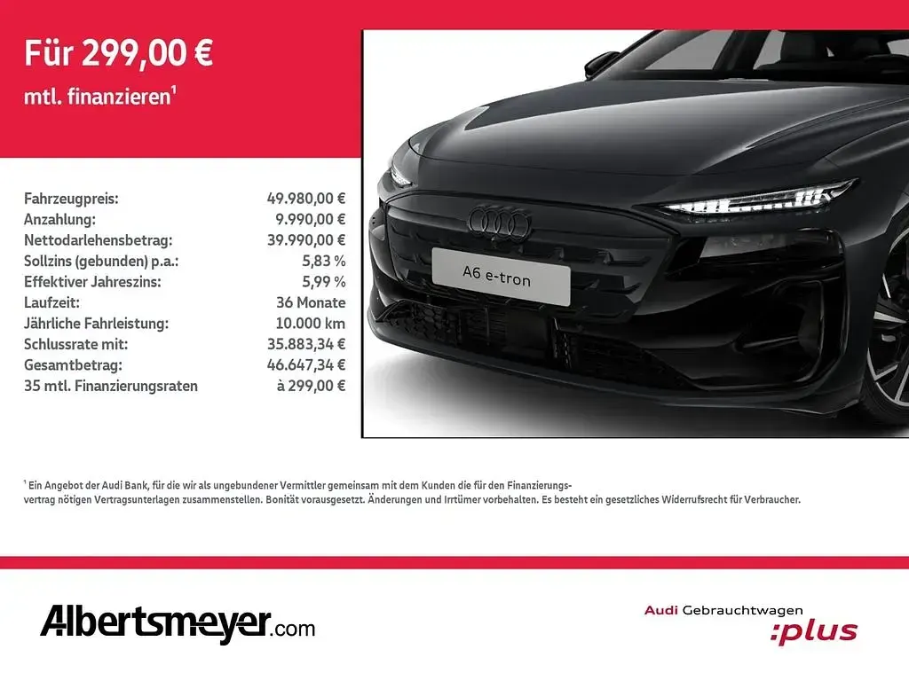 Gebraucht Audi A6 e-tron S-Line 210 kW (286 PS) 2025 Grau Limousine