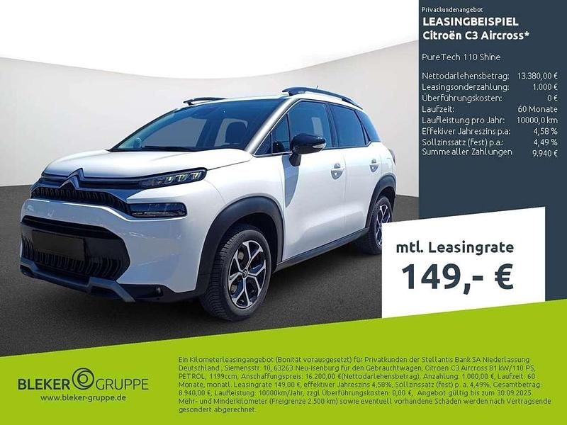 Weiss banquise/typ Gebraucht 2023 Citroën C3 Aircross PureTech SUV | 12.980 € (Guter Preis) - Bild 1/3