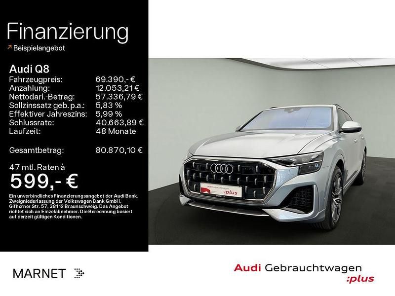 Satellitsilber metallic Gebraucht 2024 Audi Q8 Ambiente SUV | 69.390 € (Fairer Preis) - Bild 1/4