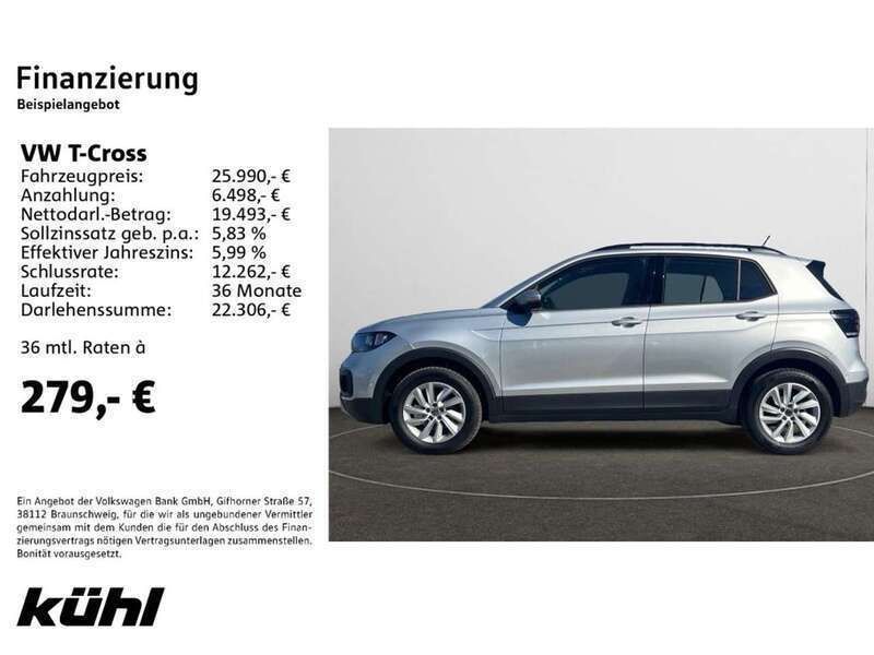 Gebraucht VW T-Cross Life 150 PS (110 kW) 2023 Reflexsilber metallic SUV