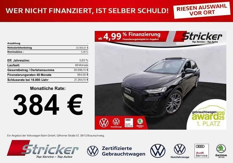 Mythosschwarz metallic Gebraucht 2022 Audi Q4 e-tron S-Line SUV | 32.949 € (Guter Preis) - Bild 1/3