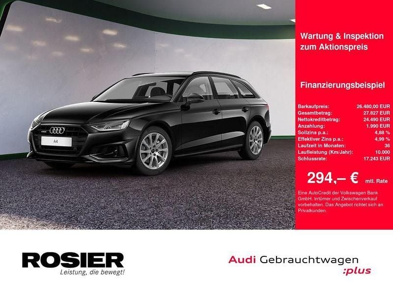 Schwarz / mythosschwarz Gebraucht 2021 Audi A4 Advanced Plus Kombi | 26.480 € (Fairer Preis) - Bild 1/4