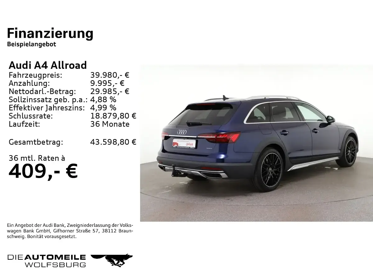 Gebraucht Audi A4 Allroad Ambiente 265 PS (194 kW) 2023 Navarrablau metallic Kombi