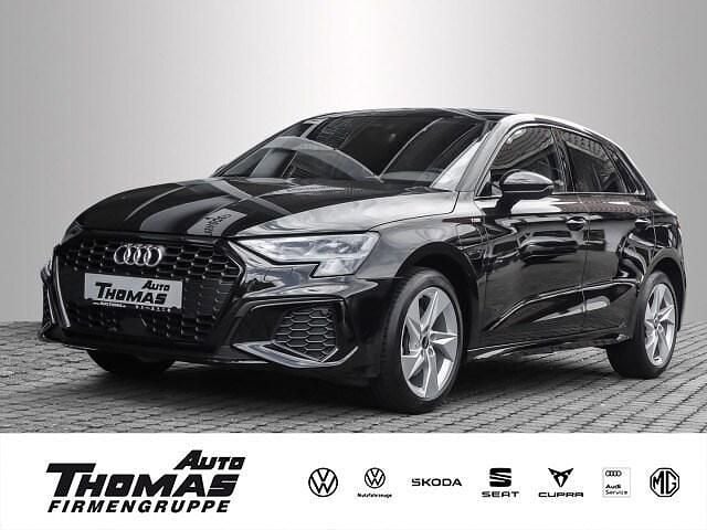 Schwarz Gebraucht 2022 Audi A3 Sportback e-tron S-Line Limousine | 24.989 € (Superpreis) - Bild 1/3
