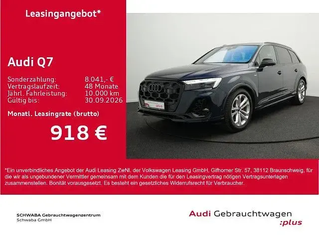 Gebraucht Audi Q7 S-Line 340 PS (250 kW) 2025 Waitomoblau metallic SUV