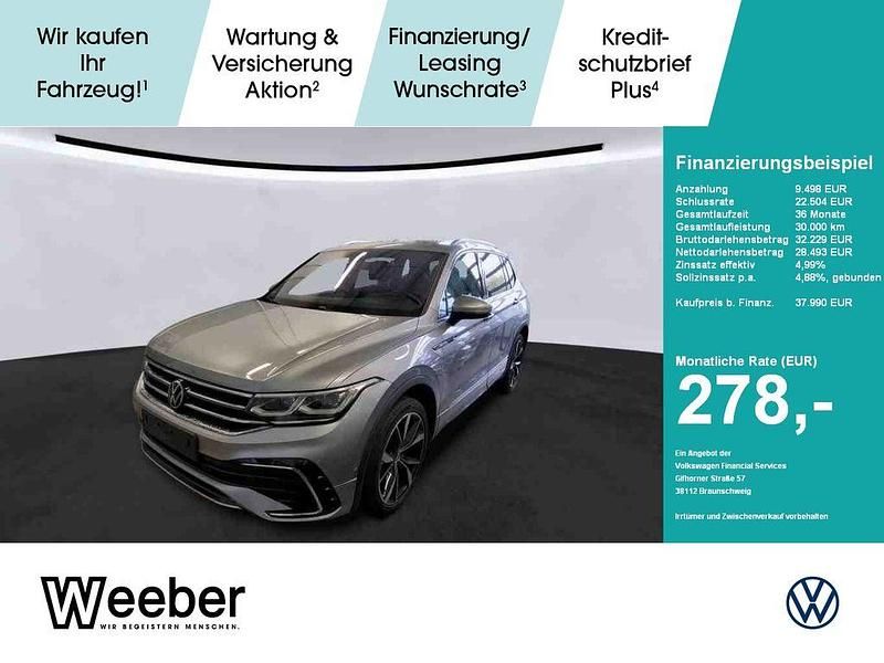 Pyrit silber (metallic) Gebraucht 2022 VW Tiguan Allspace R-line SUV | 37.990 € (Fairer Preis) - Bild 1/4