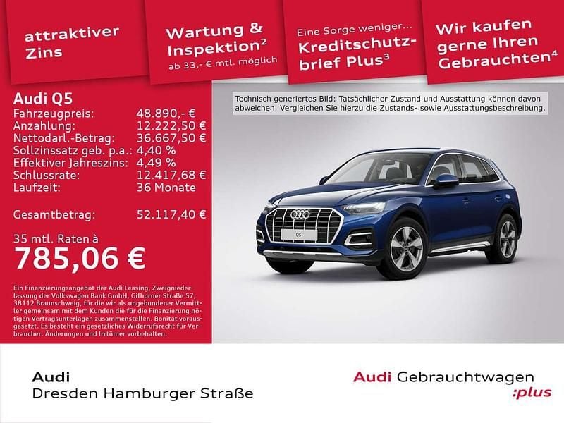 Blau Gebraucht 2025 Audi Q5 Advanced Plus SUV | 48.890 € (Superpreis) - Bild 1/3