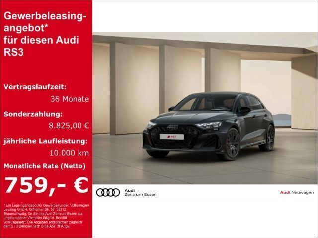 Daytonagrau perleffekt Neu 2025 Audi RS3 Sportback Comfort Kleinwagen | 78.380 € (Etwas zu teuer) - Bild 1/4