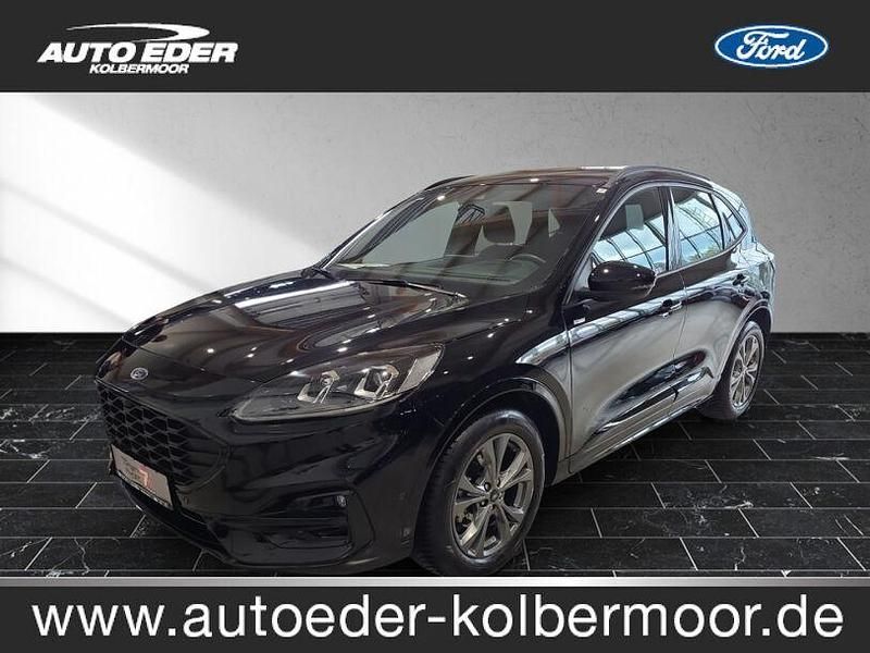 Obsidianschwarz (metallic) Gebraucht 2023 Ford Kuga ST-Line SUV | 25.400 € (Fairer Preis) - Bild 1/4