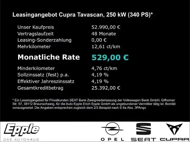 Gebraucht Cupra Tavascan VZ 250 kW (340 PS) 2026 SUV