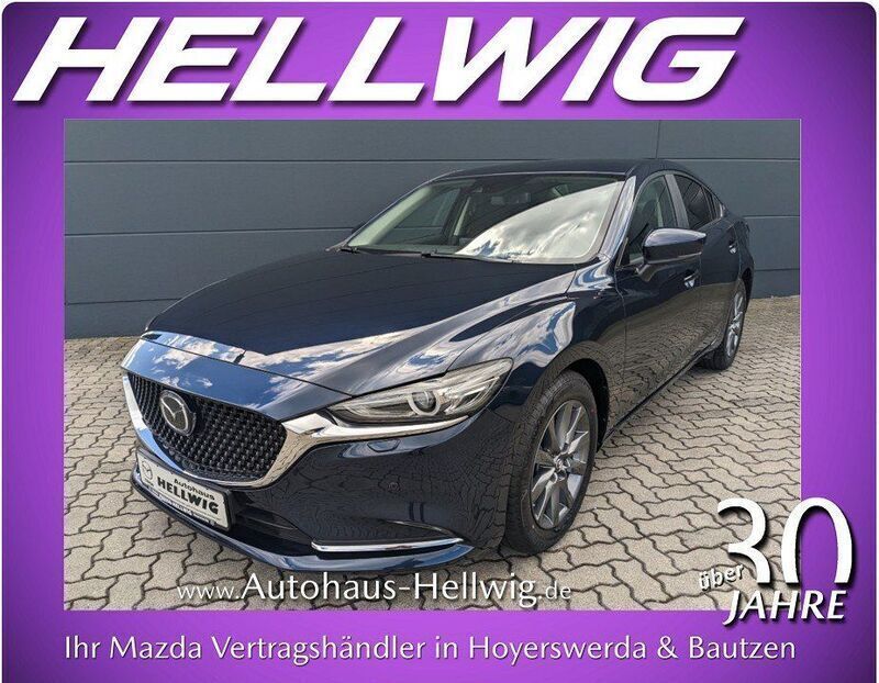 Deep crystal blue metallic (metallic) Gebraucht 2024 Mazda 6 Center-Line Limousine | 26.680 € (Superpreis) - Bild 1/4