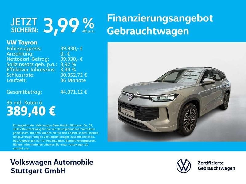 Gebraucht VW Tayron Life 193 PS (141 kW) 2025 Silber SUV