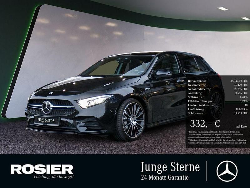 Schwarz / kosmosschwarz Gebraucht 2022 Mercedes A35 AMG AMG Limousine | 38.340 € (Fairer Preis) - Bild 1/3