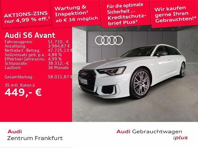 Gletscherweiß metallic/gletsch Gebraucht 2024 Audi S6 Sport Kombi | 51.710 € - Bild 1/3