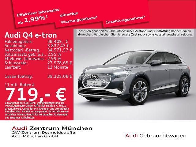 Kieselgrau Gebraucht 2022 Audi Q4 e-tron Advanced SUV | 38.409 € (Teuer) - Bild 1/2