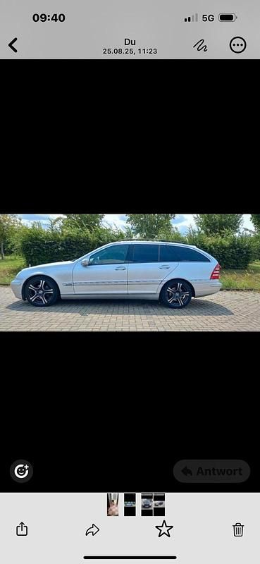 Silber Gebraucht 2003 Mercedes C180 Limousine | 2.700 € - Bild 1/4