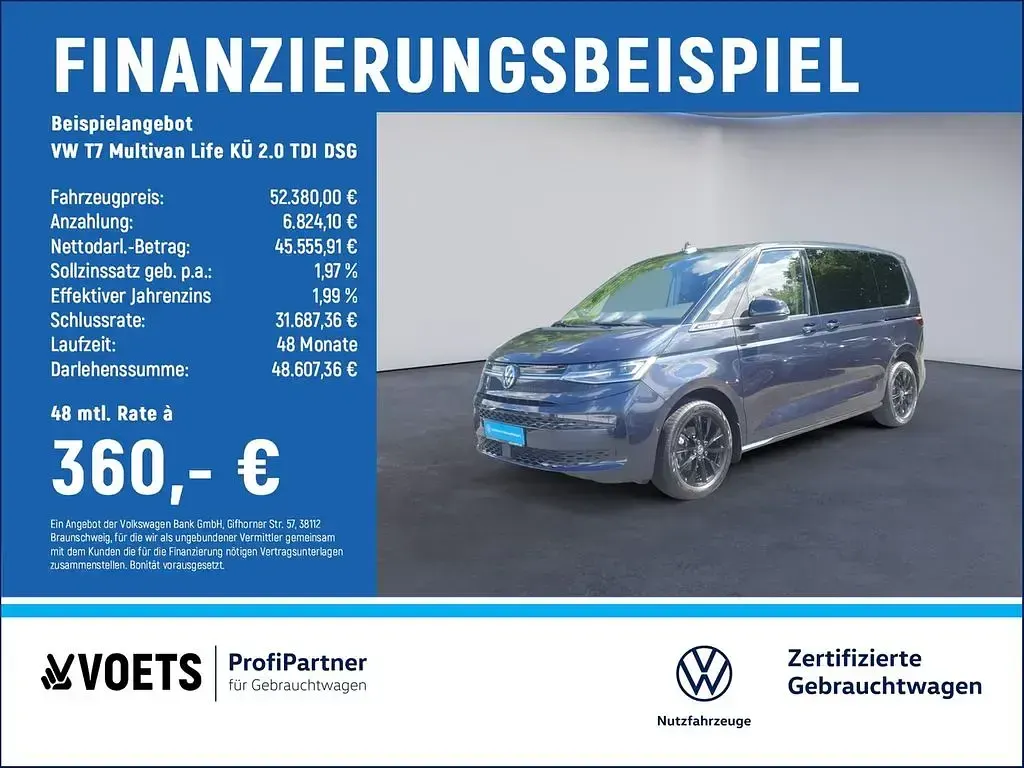 Gebraucht VW Multivan Life 150 PS (110 kW) 2024 Blau Van / Kleinbus