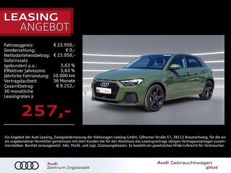 Distriktgrün metallic Gebraucht 2024 Audi A1 Sportback Advanced Kleinwagen | 23.950 € (Fairer Preis) - Bild 1/3