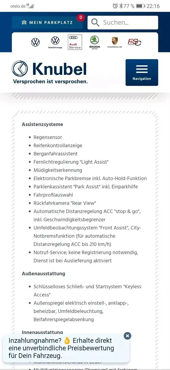 Gebraucht VW e-Golf 100 kW (136 PS) 2019 Silber Kleinwagen