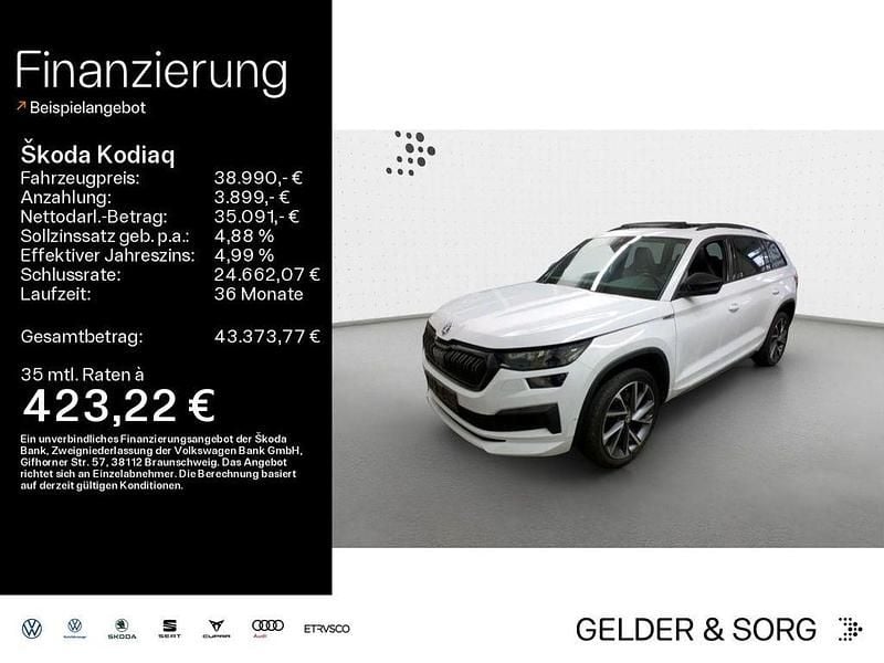 Gebraucht Skoda Kodiaq SportLine 200 PS (147 kW) 2022 Moonweiss metallic SUV