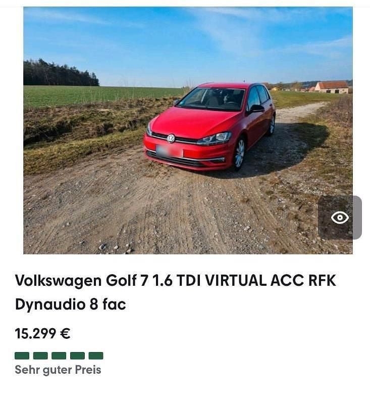 Gebraucht VW Golf VII Pro 116 PS (85 kW) 2018 Rot Limousine