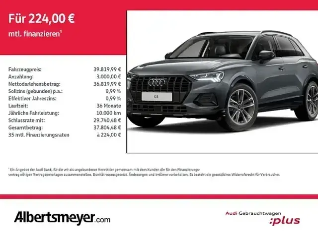 Gebraucht Audi Q3 Advanced 110 PS (80 kW) 2025 Grau SUV