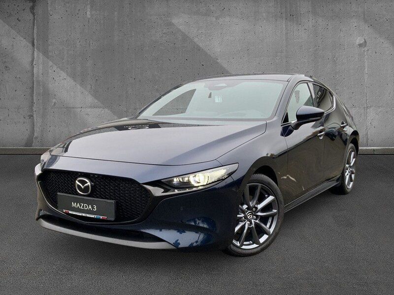 Blau Gebraucht 2024 Mazda 3 Exclusive-Line Limousine | 25.490 € (Etwas zu teuer) - Bild 1/4