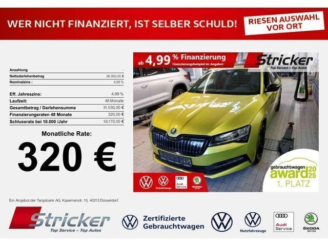 Gold (dragon skin) Gebraucht 2020 Skoda Superb SportLine Kombi | 26.946 € (Guter Preis) - Bild 1/3