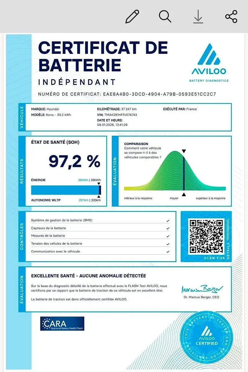 Gebraucht Hyundai Kona 100 kW (136 PS) 2022 Blau SUV