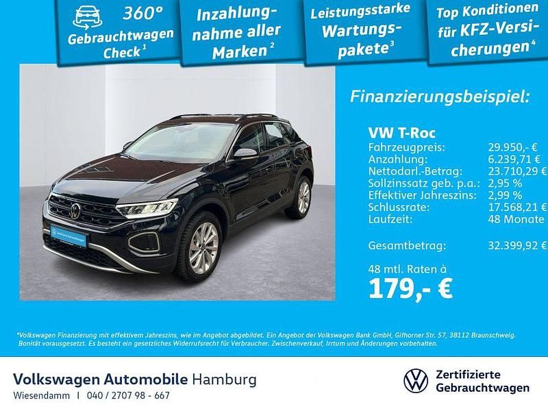 Schwarz Gebraucht 2025 VW T-Roc Life SUV | 29.950 € (Guter Preis) - Bild 1/3