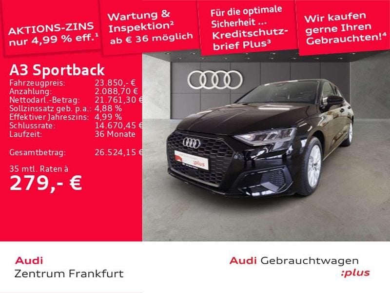 Brillantschwarz Gebraucht 2022 Audi A3 e-tron Kleinwagen | 22.390 € (Guter Preis) - Bild 1/3
