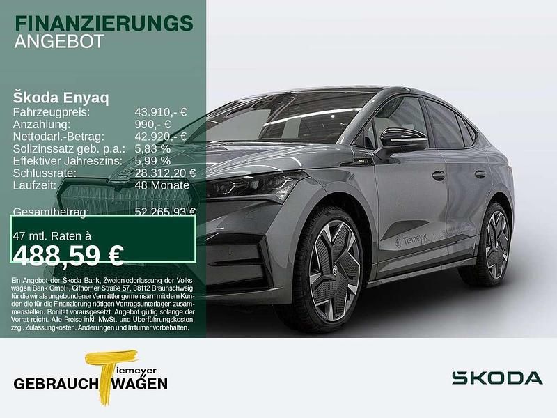 Grau Gebraucht 2023 Skoda Enyaq iV RS SUV | 43.910 € (Fairer Preis) - Bild 1/4