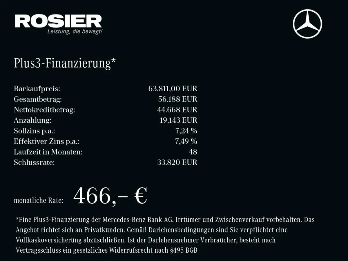 Gebraucht Mercedes E300 Premium 204 PS (150 kW) 2025 Schwarz / obsidianschwarz Limousine