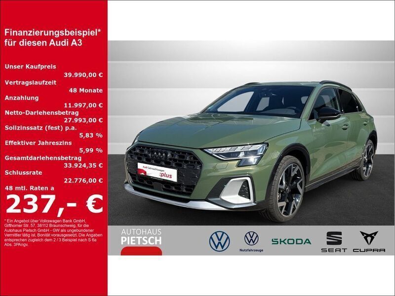 Gruen Gebraucht 2024 Audi A3 S-Line Limousine | 39.990 € - Bild 1/4