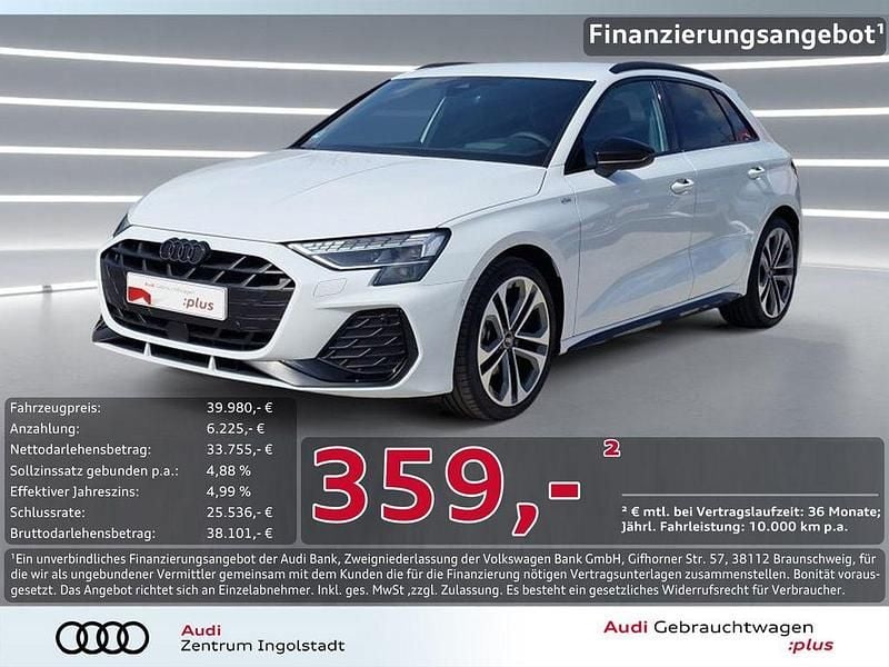 Gletscherweiß metallic Gebraucht 2025 Audi A3 S-Line Limousine | 39.980 € (Fairer Preis) - Bild 1/3