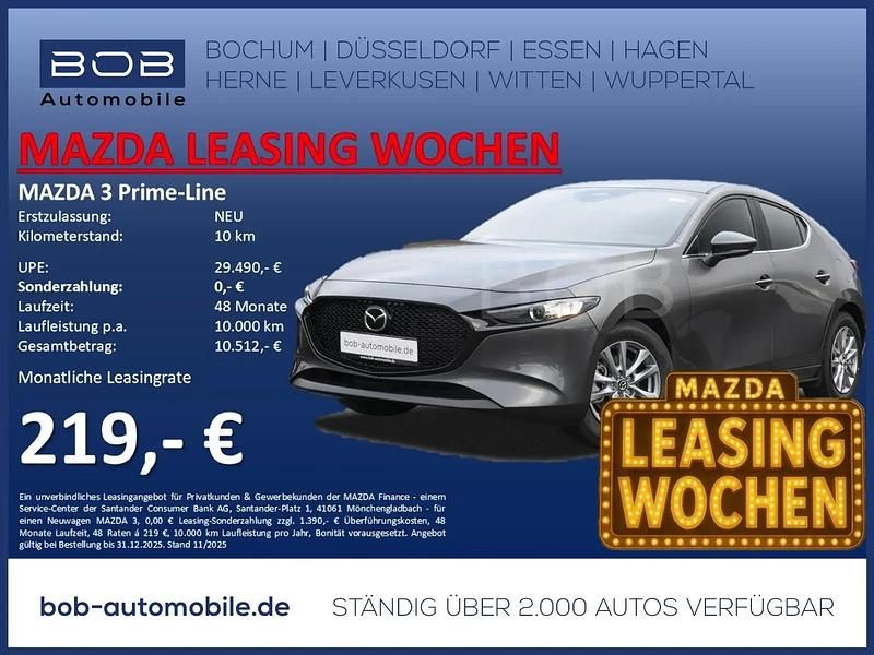 Grau Neu 2025 Mazda 3 Prime-Line Limousine | 24.554 € - Bild 1/3