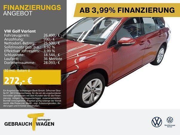 Rot Gebraucht 2024 VW Golf VIII Life Kombi | 26.490 € (Superpreis) - Bild 1/2
