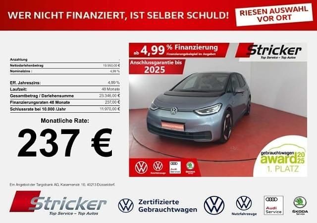 Stonewashed blue metallic Gebraucht 2020 VW ID.3 Kleinwagen | 19.950 € (Guter Preis) - Bild 1/4