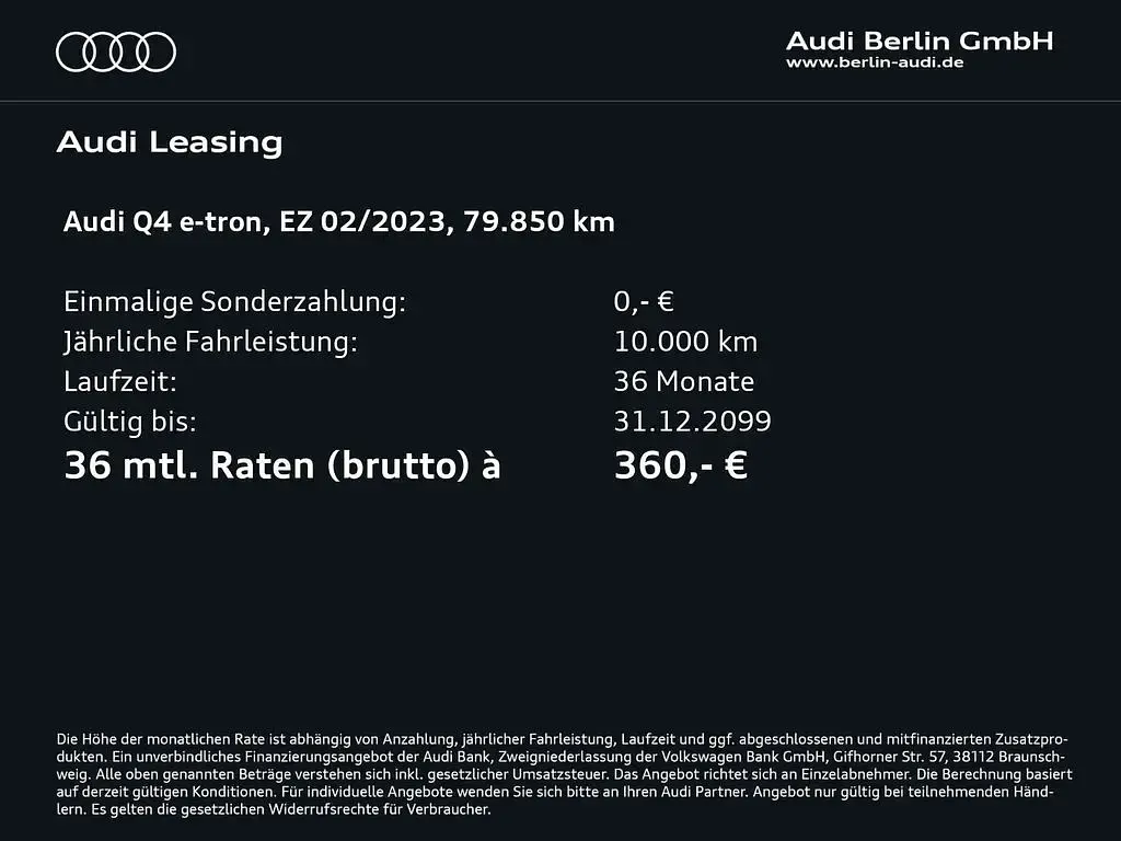 Używany Audi Q4 e-tron Advanced 150 kW (204 KM) 2023 Szary SUV