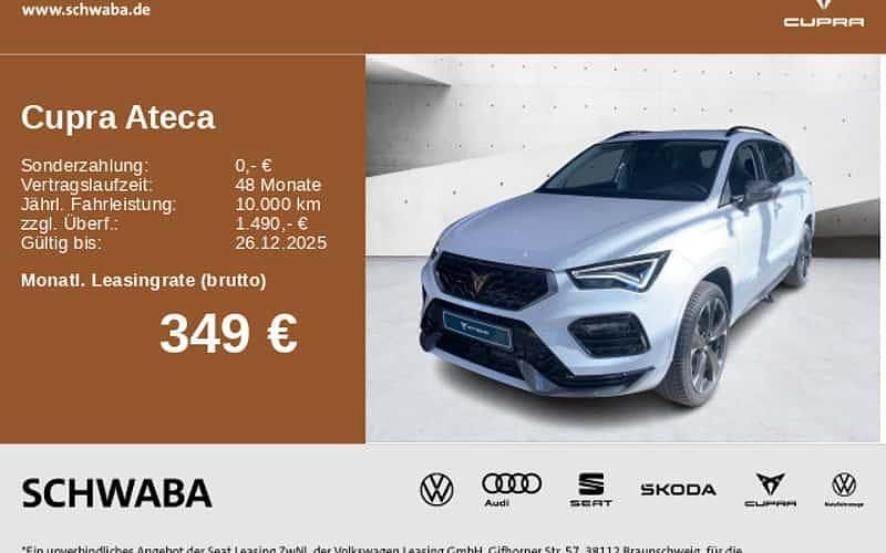 Weiß Neu 2025 Cupra Ateca SUV | 40.390 € (Etwas zu teuer) - Bild 1/4