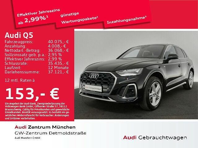 Mythosschwarz metallic Gebraucht 2022 Audi Q5 S-Line SUV | 40.075 € (Fairer Preis) - Bild 1/1
