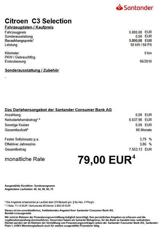 Second-hand Citroën C3 68 CP (50 kW) 2016 Negru Berlinǎ